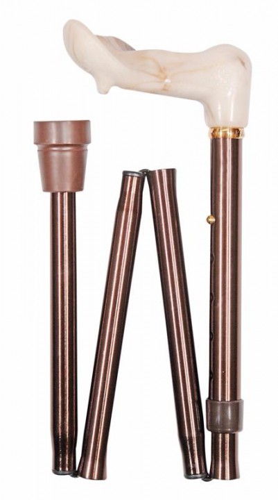 Orphopaedic Folding Adjustable Brown Cane